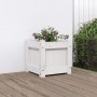 Solid white pine wood planter 31x31x31 cm by , Pots and planters - Ref: Foro24-837396, Price: 31,79 €, Discount: %