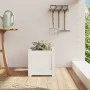 Solid white pine wood planter 31x31x31 cm by , Pots and planters - Ref: Foro24-837396, Price: 31,46 €, Discount: %