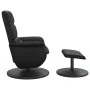 Sillón reclinable masaje con reposapiés cuero sintético negro de , Sillones - Ref: Foro24-356729, Precio: 161,51 €, Descuento: %