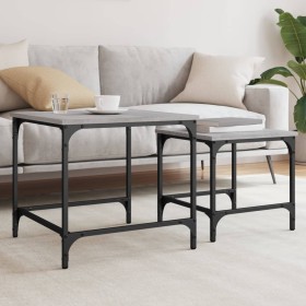 Stackable coffee tables 2 pieces Sonoma gray engineered wood by , Coffee table - Ref: Foro24-838921, Price: 46,05 €, Discount: %