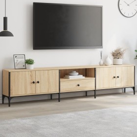 TV cabinet drawer engineered wood Sonoma oak 200x25x44 cm by , TV Furniture - Ref: Foro24-838989, Price: 102,89 €, Discount: %