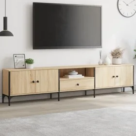 TV cabinet drawer engineered wood Sonoma oak 200x25x44 cm by , TV Furniture - Ref: Foro24-838989, Price: 111,03 €, Discount: %