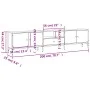 TV cabinet drawer engineered wood Sonoma oak 200x25x44 cm by , TV Furniture - Ref: Foro24-838989, Price: 111,03 €, Discount: %