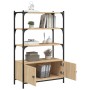 Bookcase with 3 shelves engineered oak wood 70x30x109.5 cm by , Bookcases and shelves - Ref: Foro24-838994, Price: 76,94 €, D...
