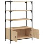 Bücherregal mit 3 Regalen aus Eichenholz, 70 x 30 x 109,5 cm von , Bücherregale und Regale - Ref: Foro24-838994, Preis: 76,94...