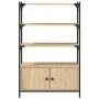Bookcase with 3 shelves engineered oak wood 70x30x109.5 cm by , Bookcases and shelves - Ref: Foro24-838994, Price: 70,22 €, D...