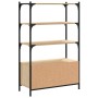 Bookcase with 3 shelves engineered oak wood 70x30x109.5 cm by , Bookcases and shelves - Ref: Foro24-838994, Price: 76,94 €, D...