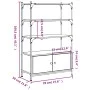 Bookcase with 3 shelves engineered oak wood 70x30x109.5 cm by , Bookcases and shelves - Ref: Foro24-838994, Price: 70,22 €, D...