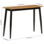 Solid mango wood and iron console table 110x40x76 cm by , Side tables - Ref: Foro24-356977, Price: 106,47 €, Discount: %