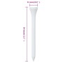 Tees de golf 1000 unidades 54 mm bambú blanco de , Tees de golf - Ref: Foro24-94433, Precio: 26,58 €, Descuento: %