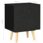 Mesitas de noche 2 unidades madera maciza pino negro 40x30x50cm de vidaXL, Mesitas de noche - Ref: Foro24-285225, Precio: 68,...