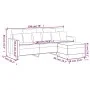 3-Sitzer-Sofa mit hellgrauem Samthocker 180 cm von , Sofas - Ref: Foro24-3201107, Preis: 297,15 €, Rabatt: %