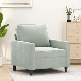Hellgrauer Samtsessel 60 cm von , Sofas - Ref: Foro24-359179, Preis: 127,97 €, Rabatt: %