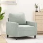 Light gray velvet armchair 60 cm by , Sofas - Ref: Foro24-359179, Price: 130,98 €, Discount: %