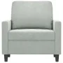 Hellgrauer Samtsessel 60 cm von , Sofas - Ref: Foro24-359179, Preis: 130,98 €, Rabatt: %