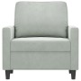 Sillón de terciopelo gris claro 60 cm de , Sofás - Ref: Foro24-359179, Precio: 130,78 €