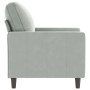 Sillón de terciopelo gris claro 60 cm de , Sofás - Ref: Foro24-359179, Precio: 130,78 €