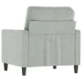 Light gray velvet armchair 60 cm by , Sofas - Ref: Foro24-359179, Price: 130,98 €, Discount: %