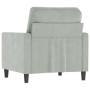 Sillón de terciopelo gris claro 60 cm de , Sofás - Ref: Foro24-359179, Precio: 130,78 €
