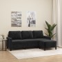 3-seater sofa with black velvet stool 180 cm by , Sofas - Ref: Foro24-3201060, Price: 345,68 €, Discount: %