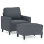 Dunkelgrauer Samtsessel mit Hocker 60 cm von , Sofas - Ref: Foro24-3201046, Preis: 178,34 €, Rabatt: %