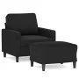 Schwarzer Samtsessel mit Hocker 60 cm von , Sofas - Ref: Foro24-3201050, Preis: 203,50 €, Rabatt: %