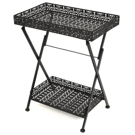 Mesa de centro plegable estilo vintage metal 58x35x72 cm negro de vidaXL, Mesas auxiliares - Ref: Foro24-245941, Precio: 83,0...