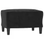 Schwarzer Samtsessel mit Hocker 60 cm von , Sofas - Ref: Foro24-3201050, Preis: 203,50 €, Rabatt: %