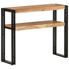 Mesa consola de madera maciza de acacia 90x30x75 cm