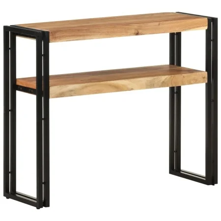 Solid acacia wood console table 90x30x75 cm by , Side tables - Ref: Foro24-321097, Price: 123,02 €, Discount: %