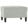 Light gray velvet armchair with footstool, 60 cm by , Sofas - Ref: Foro24-3201045, Price: 173,37 €, Discount: %