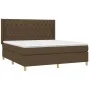 Box spring bed with dark brown fabric mattress 160x200 cm by , Beds and slatted bases - Ref: Foro24-3132244, Price: 595,90 €,...