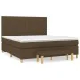 Box spring bed with dark brown fabric mattress 160x200 cm by , Beds and slatted bases - Ref: Foro24-3137328, Price: 573,59 €,...
