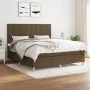 Box spring bed with dark brown fabric mattress 160x200 cm by , Beds and slatted bases - Ref: Foro24-3142348, Price: 543,25 €,...