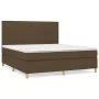 Box spring bed with dark brown fabric mattress 160x200 cm by , Beds and slatted bases - Ref: Foro24-3142348, Price: 543,25 €,...