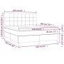 Box spring bed with dark brown fabric mattress 160x200 cm by , Beds and slatted bases - Ref: Foro24-3142348, Price: 543,25 €,...