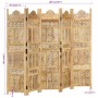 Handgeschnitztes 5-Panel-Sieb massives Mangoholz 200x165 cm von , Raumteiler - Ref: Foro24-285317, Preis: 317,77 €, Rabatt: %