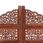 Hand-carved 4-panel room divider made of brown mango wood, measuring 160x165 cm. by , Room dividers - Ref: Foro24-285329, Pri...