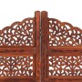 Handgeschnitzter 4-Panel-Paravent mit braunem Mangoholz 160x165 cm von , Raumteiler - Ref: Foro24-285329, Preis: 279,95 €, Ra...