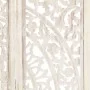 Biombo 3 paneles tallado a mano madera mango blanco 120x165 cm de , Divisores de ambientes - Ref: Foro24-285336, Precio: 184,...