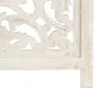 Biombo 3 paneles tallado a mano madera mango blanco 120x165 cm de , Divisores de ambientes - Ref: Foro24-285336, Precio: 184,...