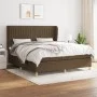Box spring bed with dark brown fabric mattress 160x200 cm by , Beds and slatted bases - Ref: Foro24-3128696, Price: 543,23 €,...