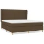 Box spring bed with dark brown fabric mattress 160x200 cm by , Beds and slatted bases - Ref: Foro24-3128696, Price: 543,23 €,...