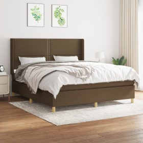 Boxspringbett mit dunkelbrauner Stoffmatratze 160x200 cm von , Betten und Lattenroste - Ref: Foro24-3131924, Preis: 509,39 €,...