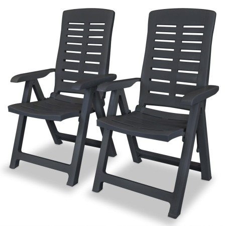 Anthrazitgraue Gartenstühle aus Kunststoff 2 Einheiten von vidaXL, Gartenstühle - Ref: Foro24-43897, Preis: 137,06 €, Rabatt: %