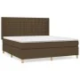 Box spring bed with dark brown fabric mattress 160x200 cm by , Beds and slatted bases - Ref: Foro24-3132324, Price: 548,32 €,...