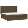 Boxspringbettmatratze LED-Leuchten dunkelbrauner Stoff 160x200cm von , Betten und Lattenroste - Ref: Foro24-3138888, Preis: 5...