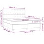 Box spring bed with dark brown fabric mattress 160x200 cm by , Beds and slatted bases - Ref: Foro24-3142668, Price: 523,34 €,...