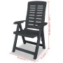 Reclining garden chairs, anthracite grey plastic, 2 units by vidaXL, Garden chairs - Ref: Foro24-43897, Price: 146,22 €, Disc...