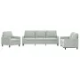 3-piece light gray velvet sofa set with cushions by , Sofas - Ref: Foro24-3201476, Price: 600,08 €, Discount: %